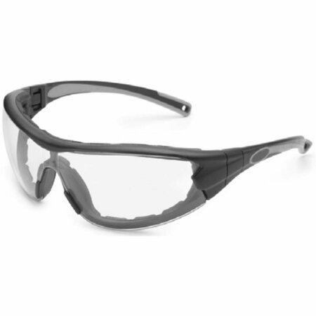 EXOTIC Black & Clear Fx3 Anti-Fog Swap Safety Glasses & Goggle with Foam EX2588252